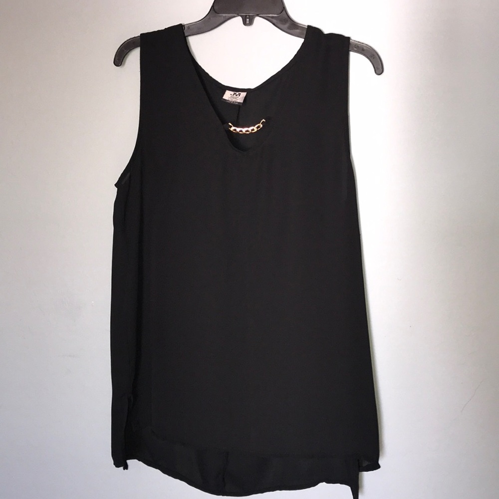 Jonathan Martin 🌺 sheer Black Large Top